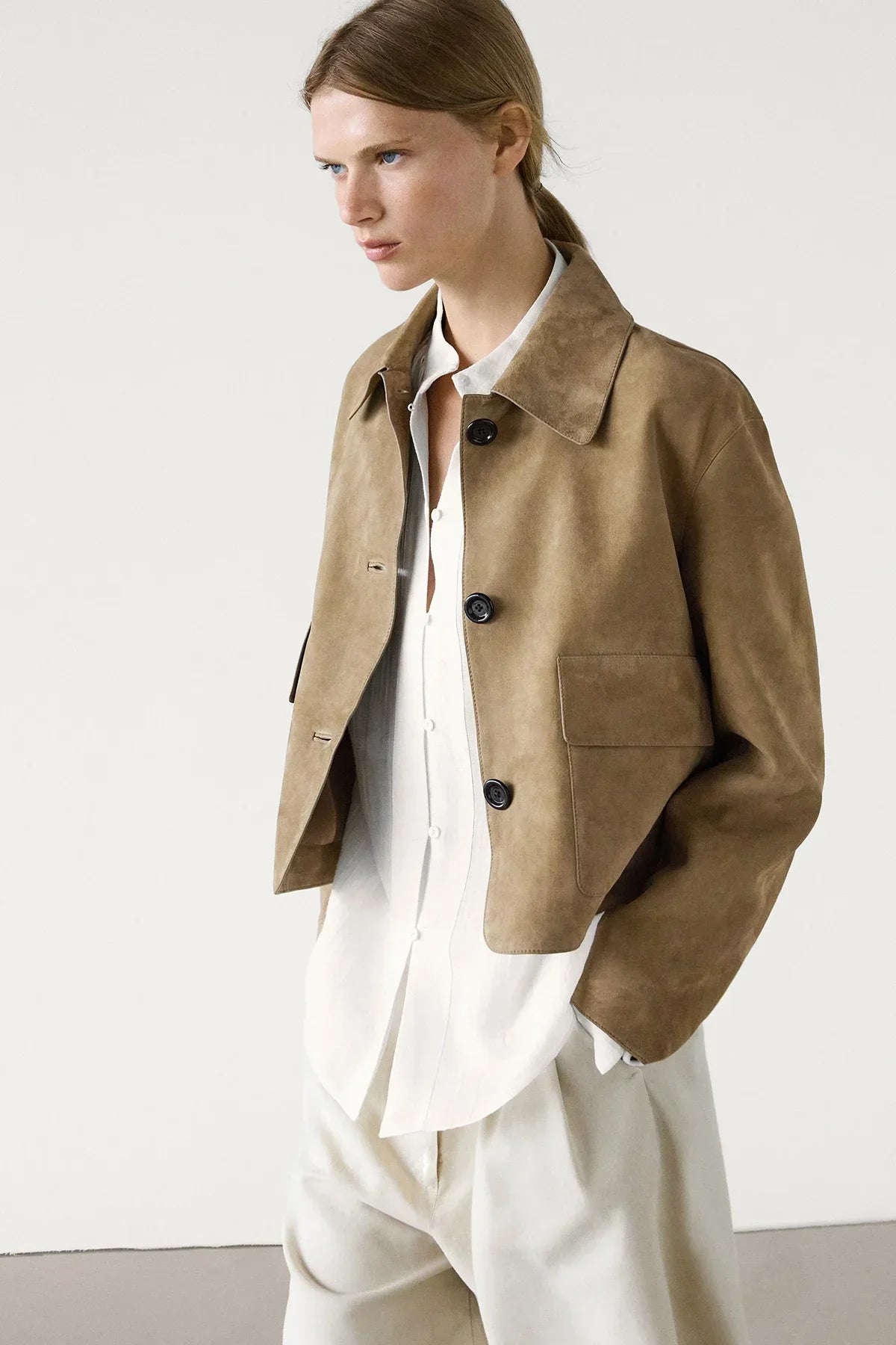 Essentials Loft™ | Split suede leather jacket with pocket