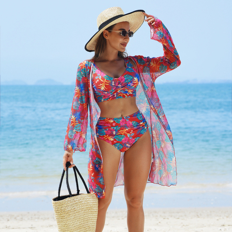 Printed Bikini Swimwear | 3-Piece Set