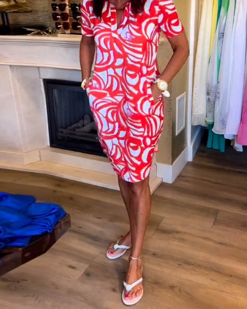 Tatum | Abstract Polo Mini Dress