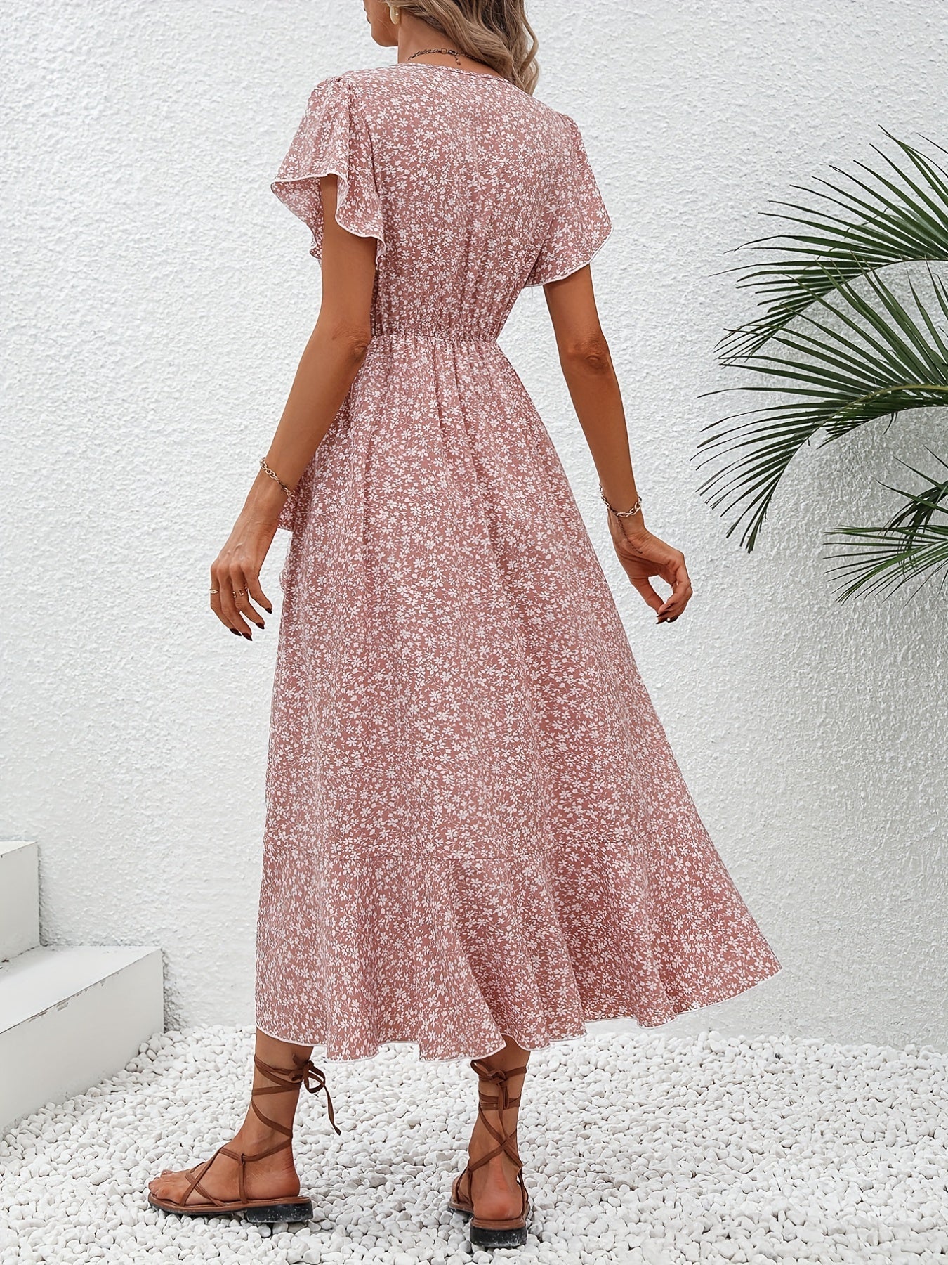 Ellen | Floral Wrap Midi Dress