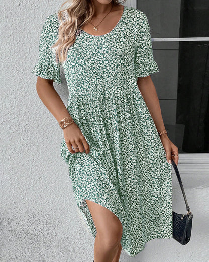 Gabriella - Elegant Floral Midi Dress for Women