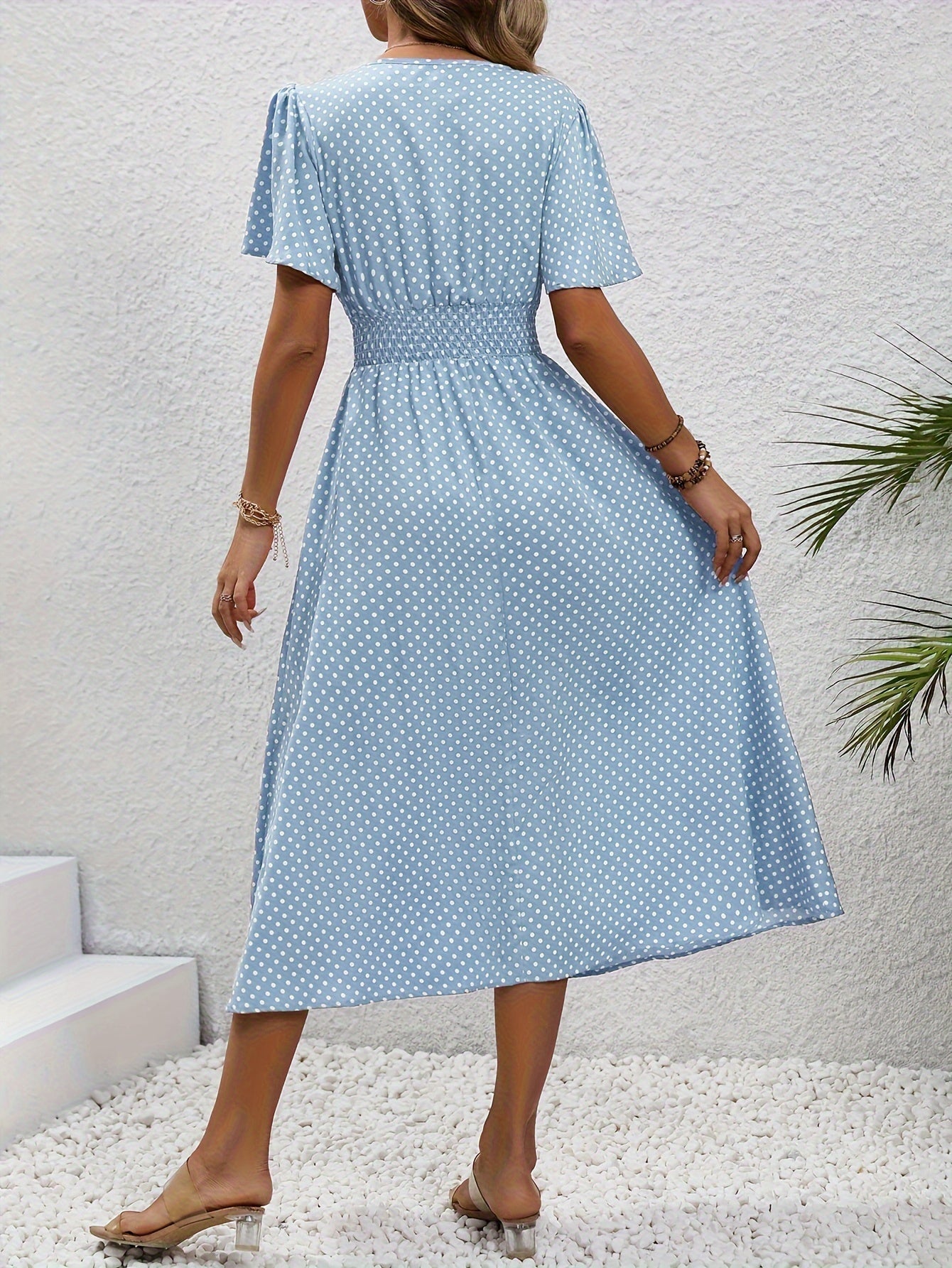 Nathalie | Polka Dot Midi Dress