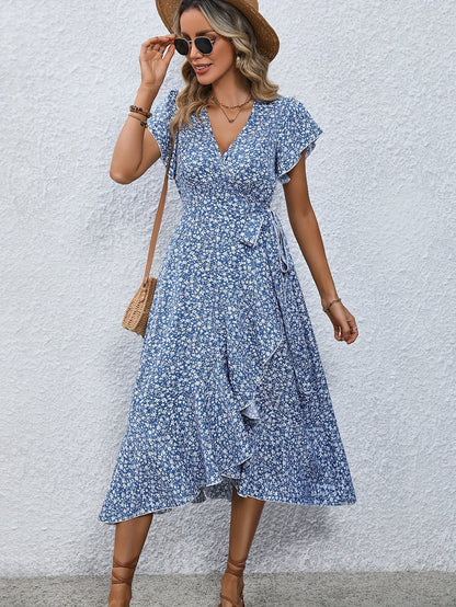 Ellen | Floral Wrap Midi Dress