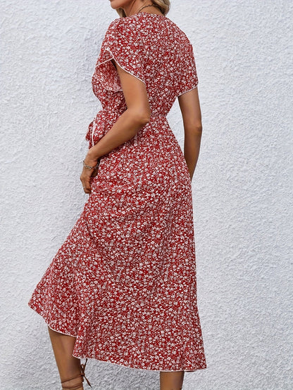 Ellen | Floral Wrap Midi Dress