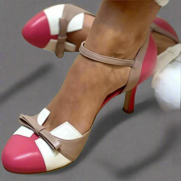Camille | Bow Detail Mid Heel Shoes