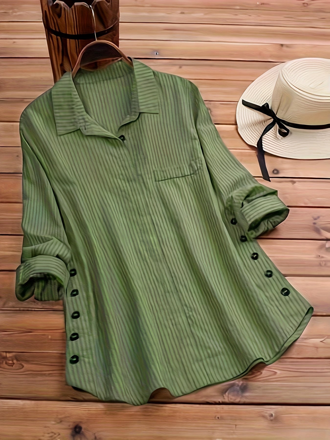 Valerie – Textured Button Detail Blouse