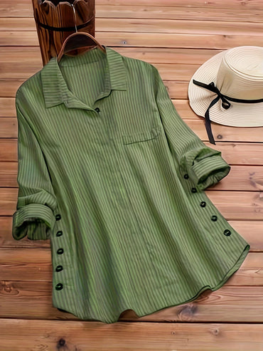 Valerie – Textured Button Detail Blouse