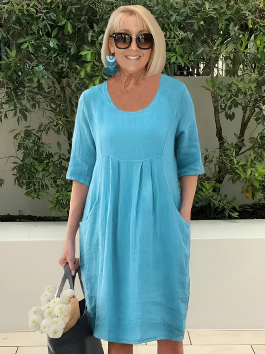 Dionne | Relaxed Pleated Midi Dress