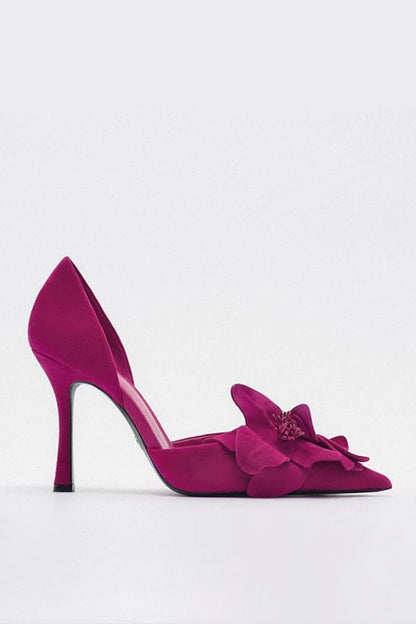 Essentials Loft™ | Flower Embellished Pointed High Heels