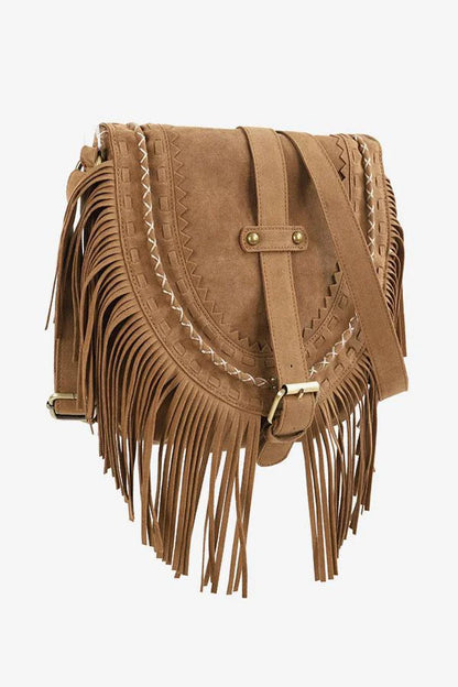 Essentials Loft™ | Brown Western Cowboy Style Fringe Crossbody Bag