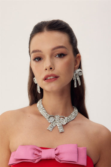 Essentials Loft™ | Crystal Embellished Bowknot Necklace