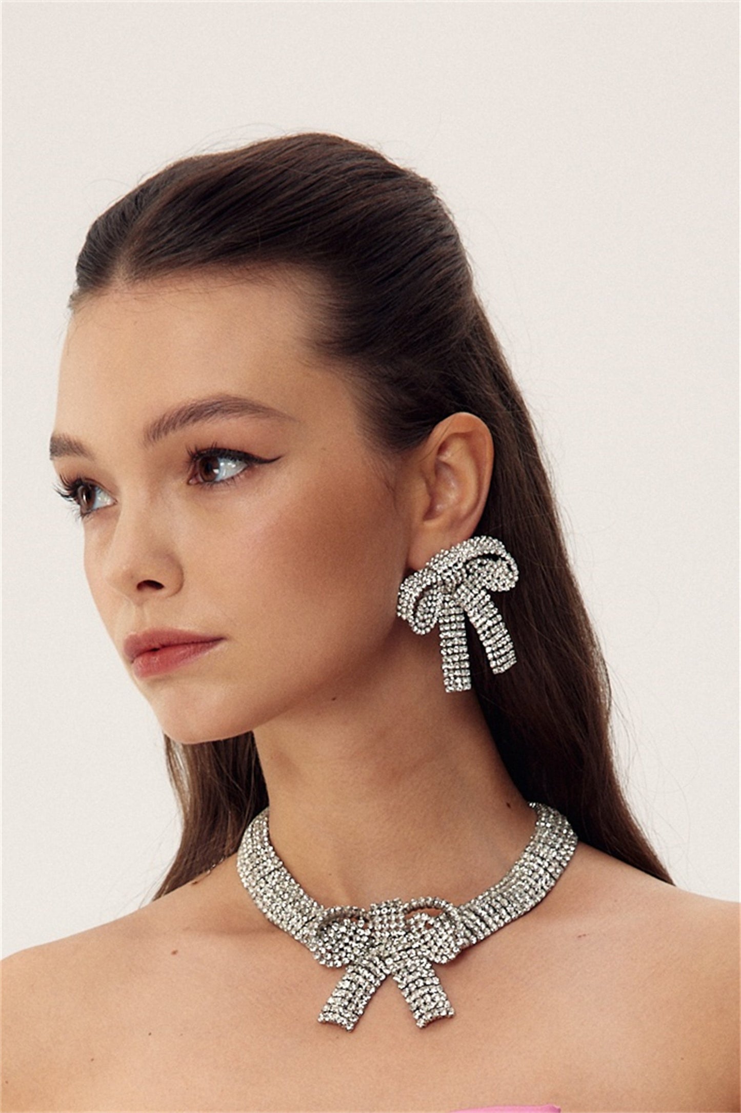 Essentials Loft™ | Crystal Embellished Bowknot Necklace