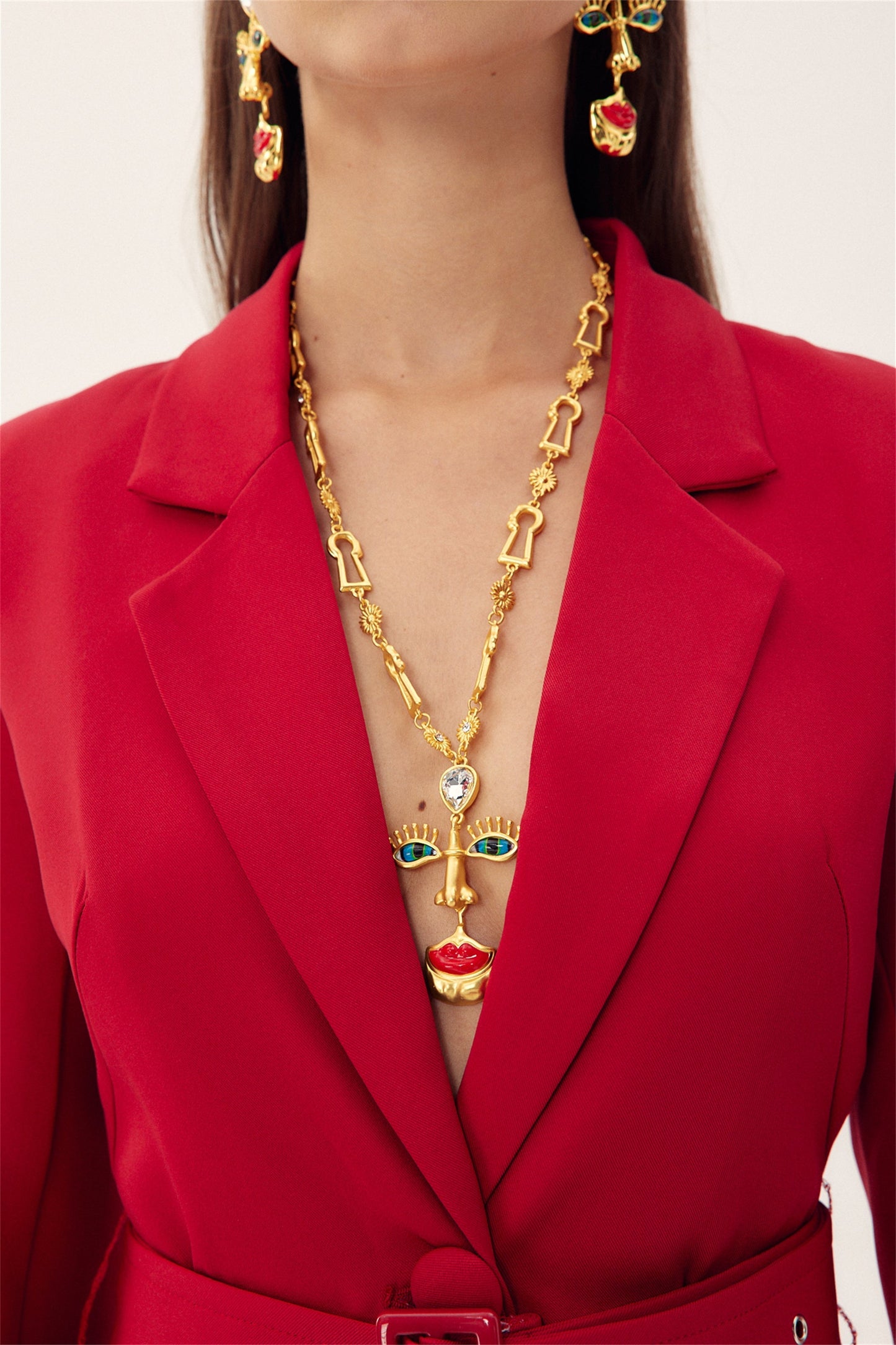 Essentials Loft™ | Evil Eyes Retro Face Necklace