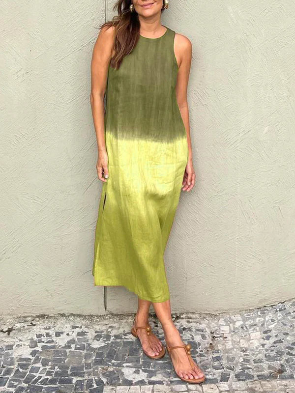 Megan | Sleeveless Ombre Midi Dress