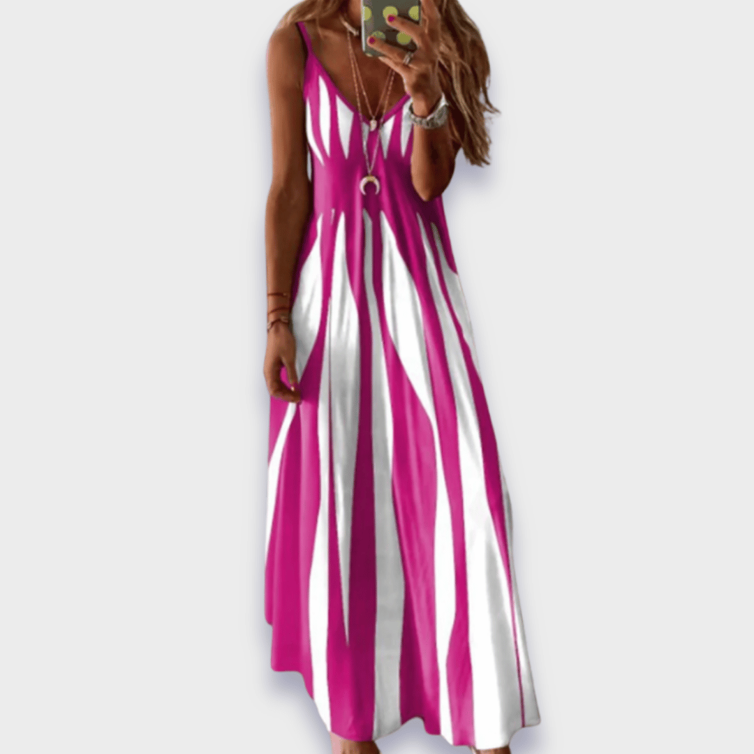 Blossom – Striped Sleeveless Maxi Dress