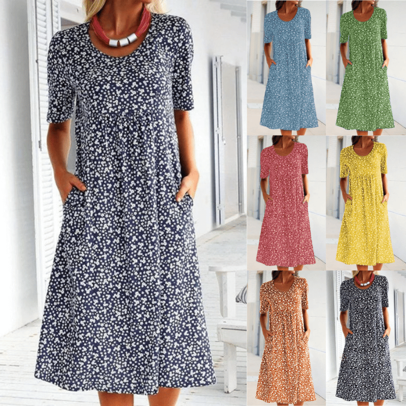Hailee | Floral Pocket Midi Dress