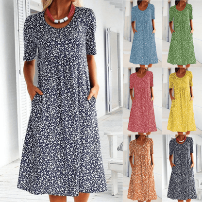 Hailee | Floral Pocket Midi Dress
