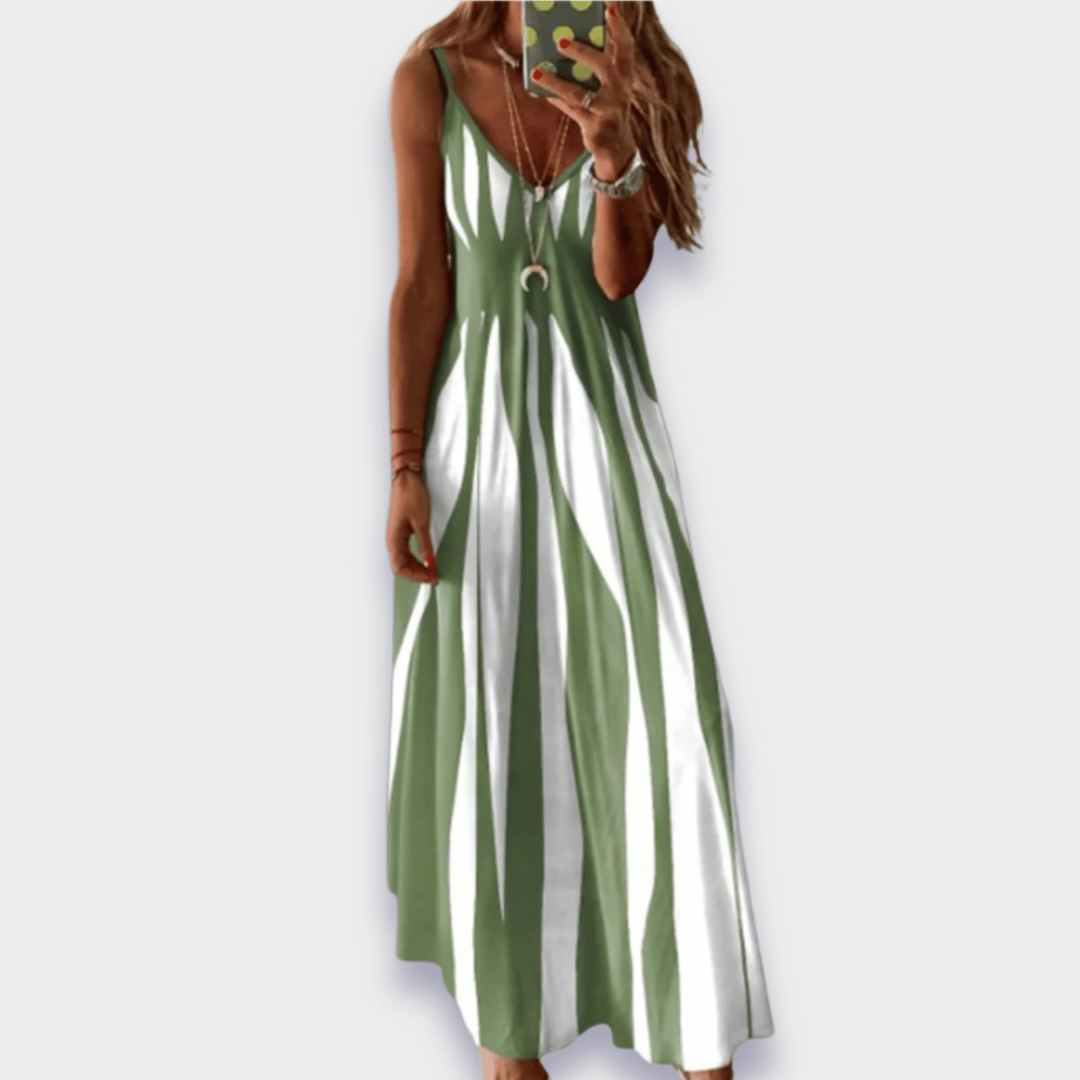 Blossom – Striped Sleeveless Maxi Dress