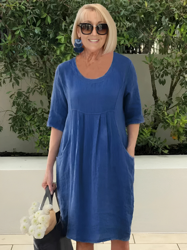 Dionne | Relaxed Pleated Midi Dress