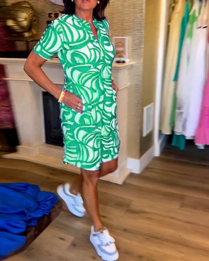 Tatum | Abstract Polo Mini Dress