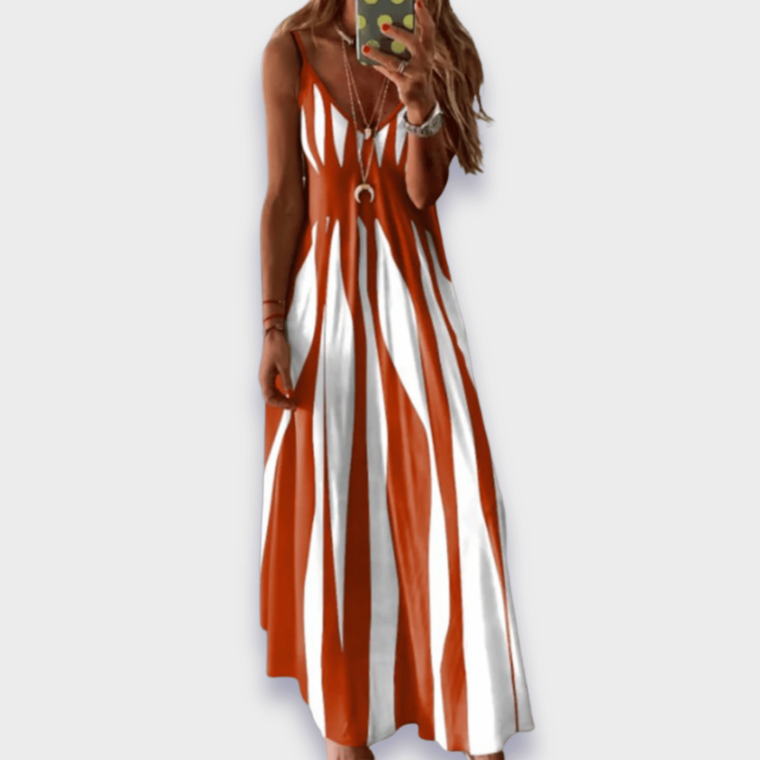 Blossom – Striped Sleeveless Maxi Dress