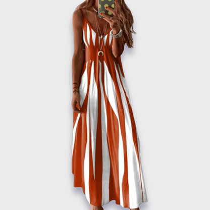Blossom – Striped Sleeveless Maxi Dress