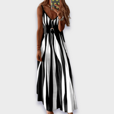 Blossom – Striped Sleeveless Maxi Dress