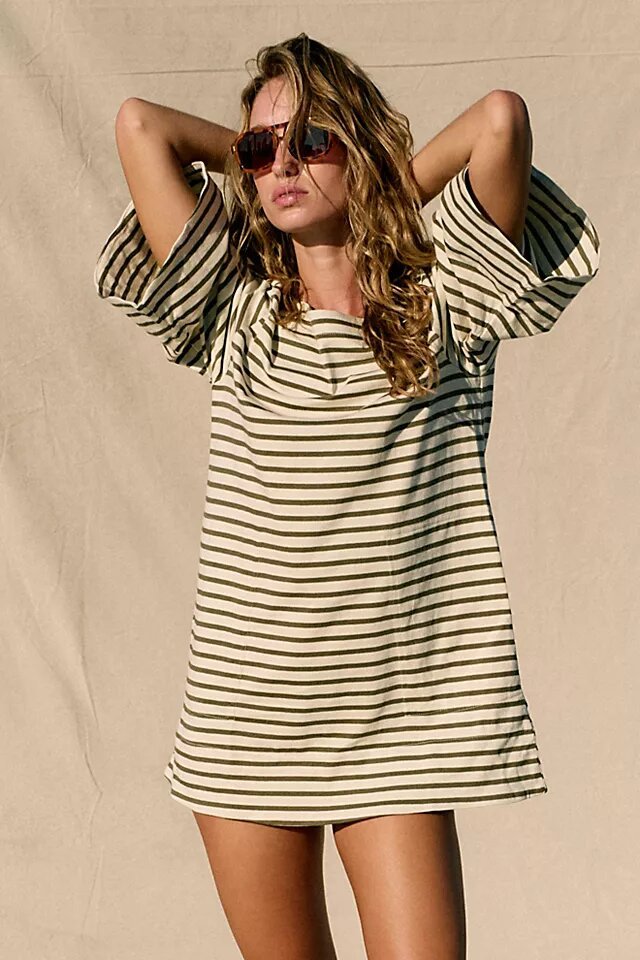Essentials Loft™ | Contrast Striped T-Shirt
