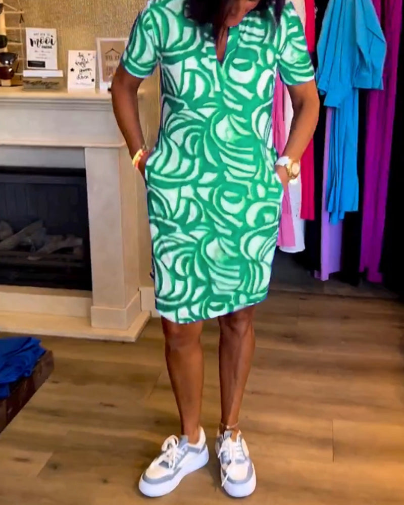 Tatum | Abstract Polo Mini Dress