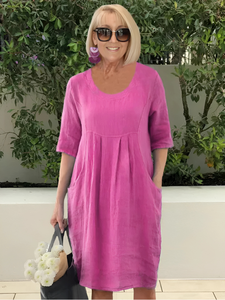 Dionne | Relaxed Pleated Midi Dress