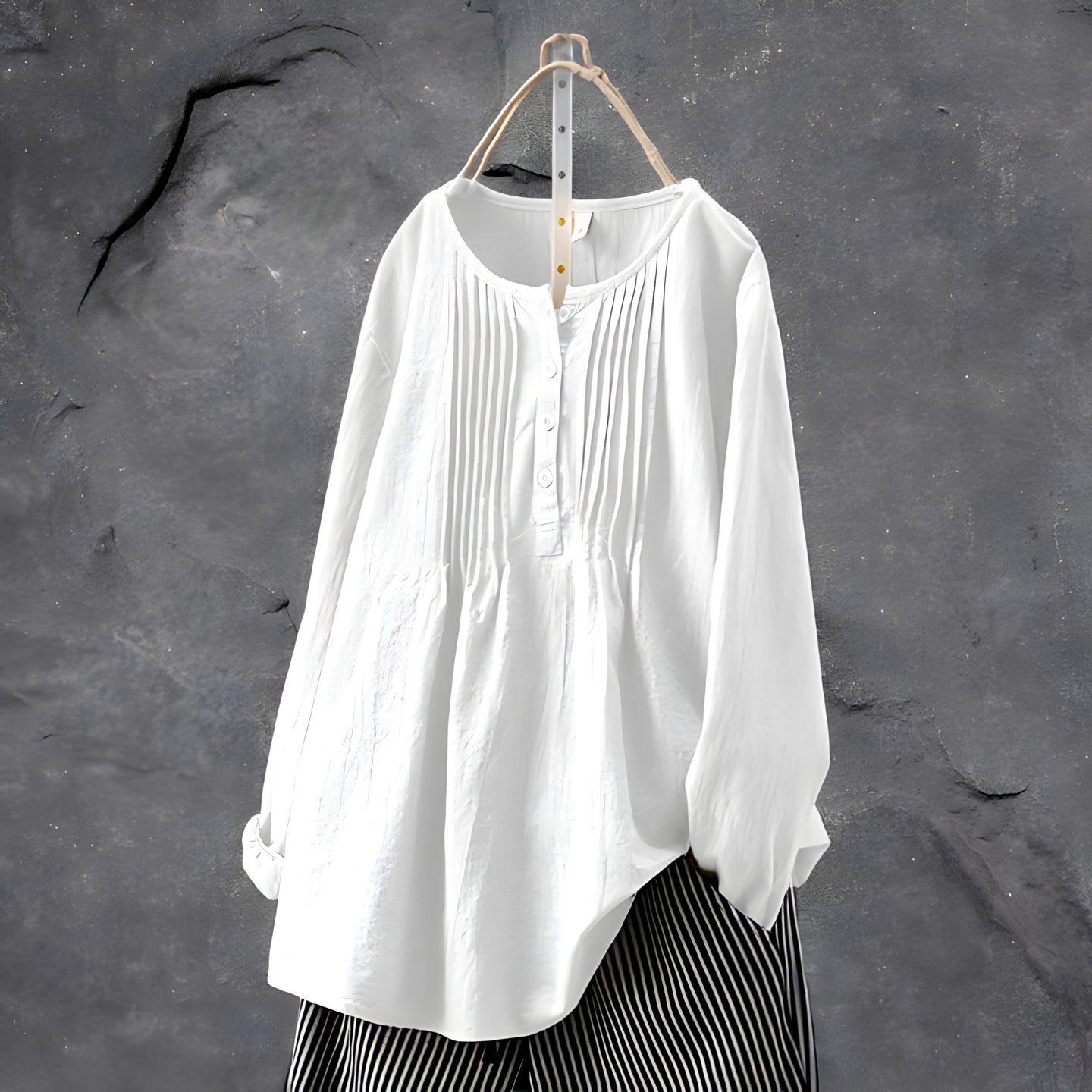 Imogen – Pleated Button Blouse