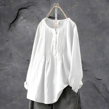 Imogen – Pleated Button Blouse