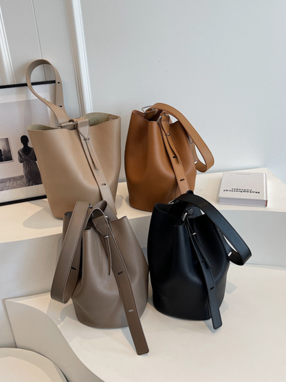 KHLOE | ADJUSTABLE STRAP BUCKET BAG