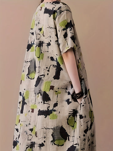 Alexis – Abstract Print Midi Dress