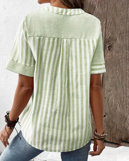Sandra - Classic Striped Top