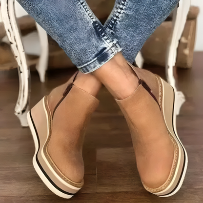 LUCY | Orthopedic Leather ComfortStep Ankle Platform Boots