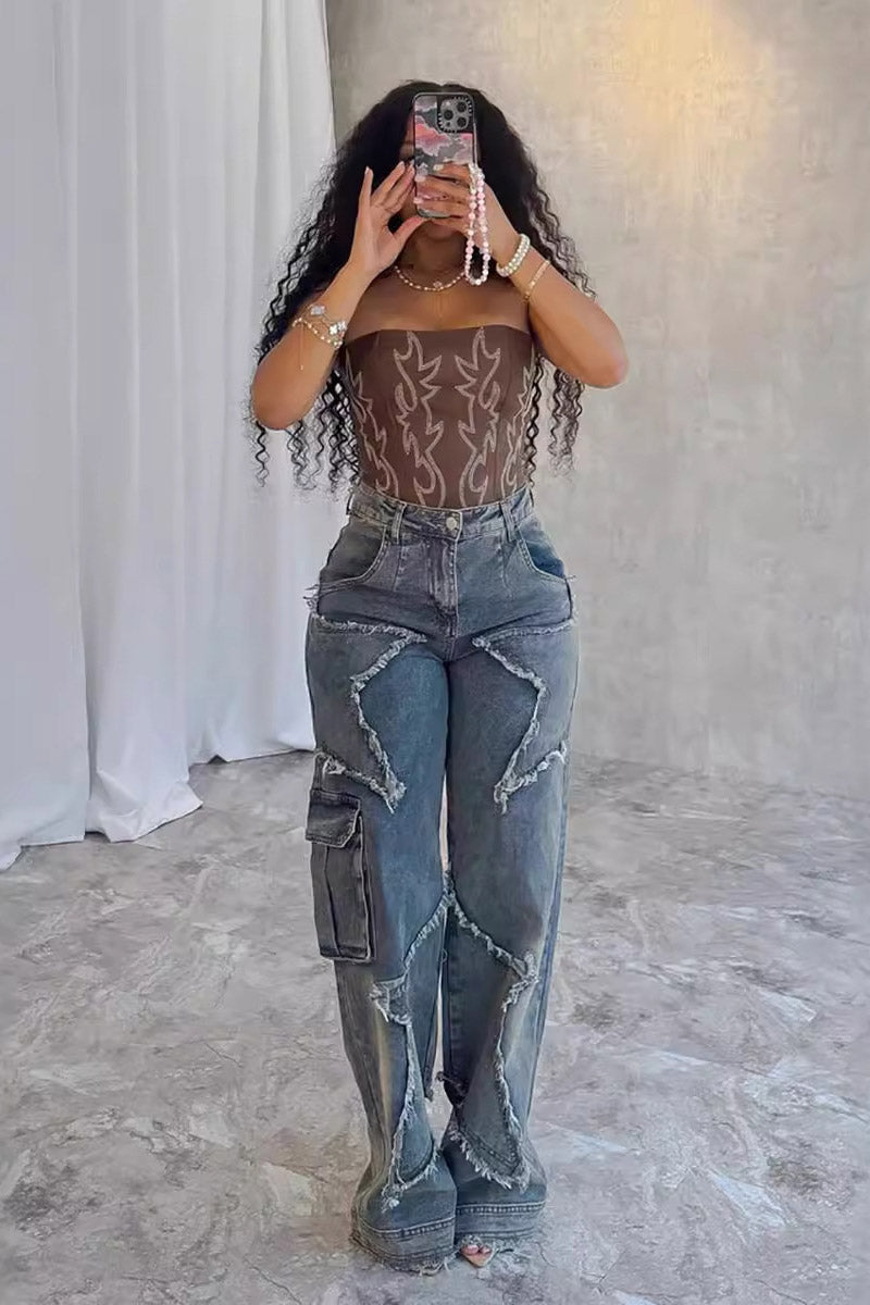 Essentials Loft™ | Star Tassel Fringe Wide-Leg Pants