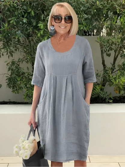 Dionne | Relaxed Pleated Midi Dress