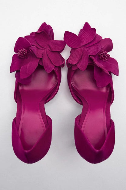 Essentials Loft™ | Flower Embellished Pointed High Heels