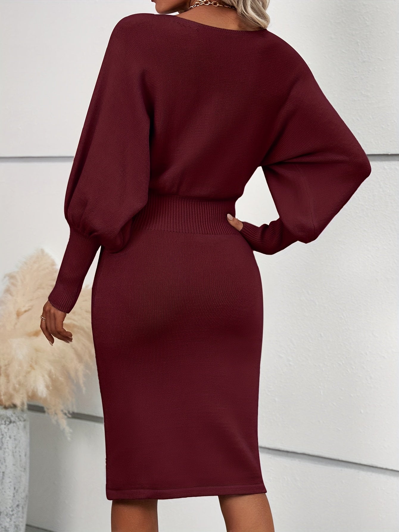 Octavia | Ribbed Knit Midi Dress