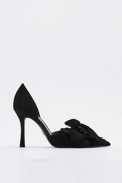 Essentials Loft™ | Flower Embellished Pointed High Heels