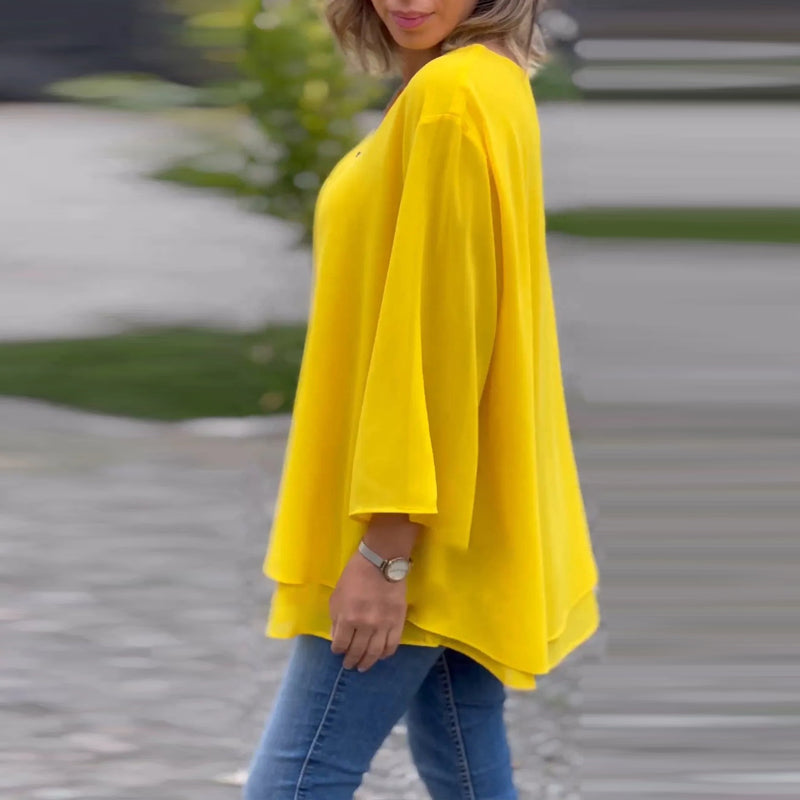 Heidi - Stylish V-Neck Flowy Top