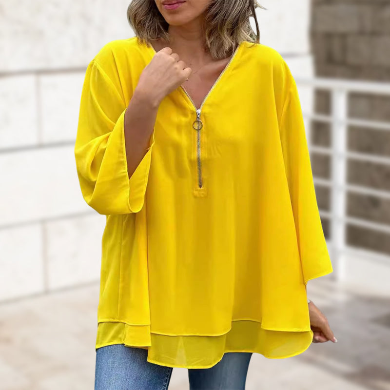 Heidi - Stylish V-Neck Flowy Top