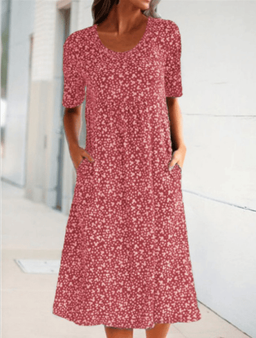 Hailee | Floral Pocket Midi Dress