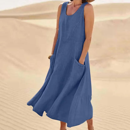 Anya | Sleeveless Flowy Midi Dress