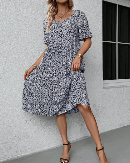 Gabriella - Elegant Floral Midi Dress for Women