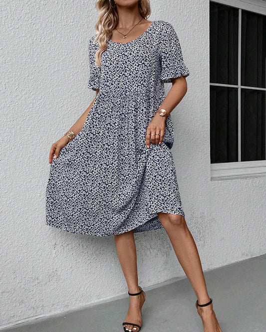 Gabriella - Elegant Floral Midi Dress for Women