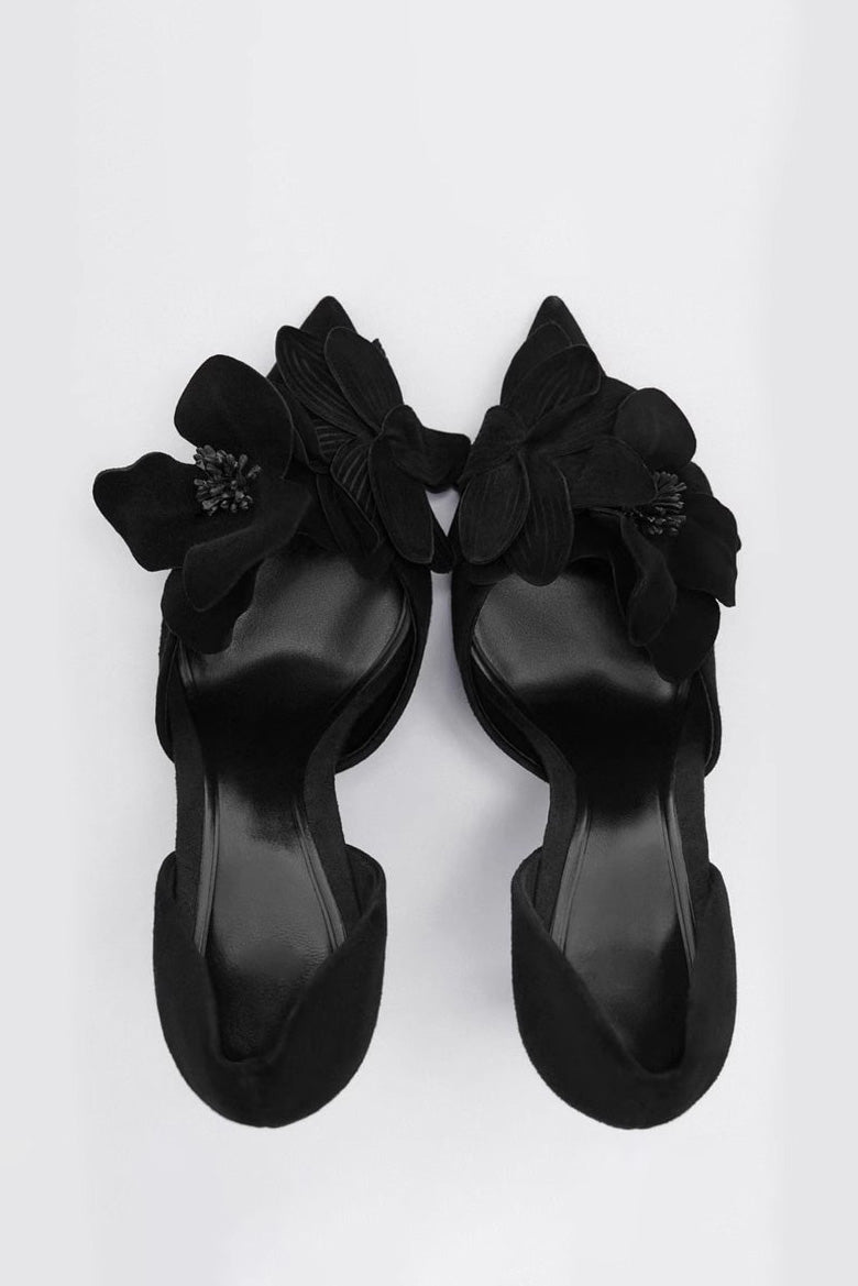 Essentials Loft™ | Flower Embellished Pointed High Heels