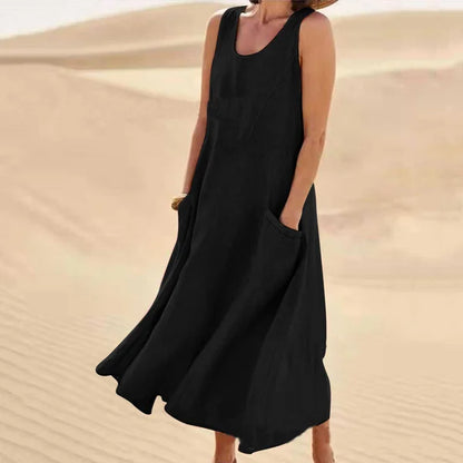 Anya | Sleeveless Flowy Midi Dress