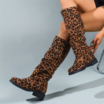 Aria | Leopard Print Mid-Calf Boots